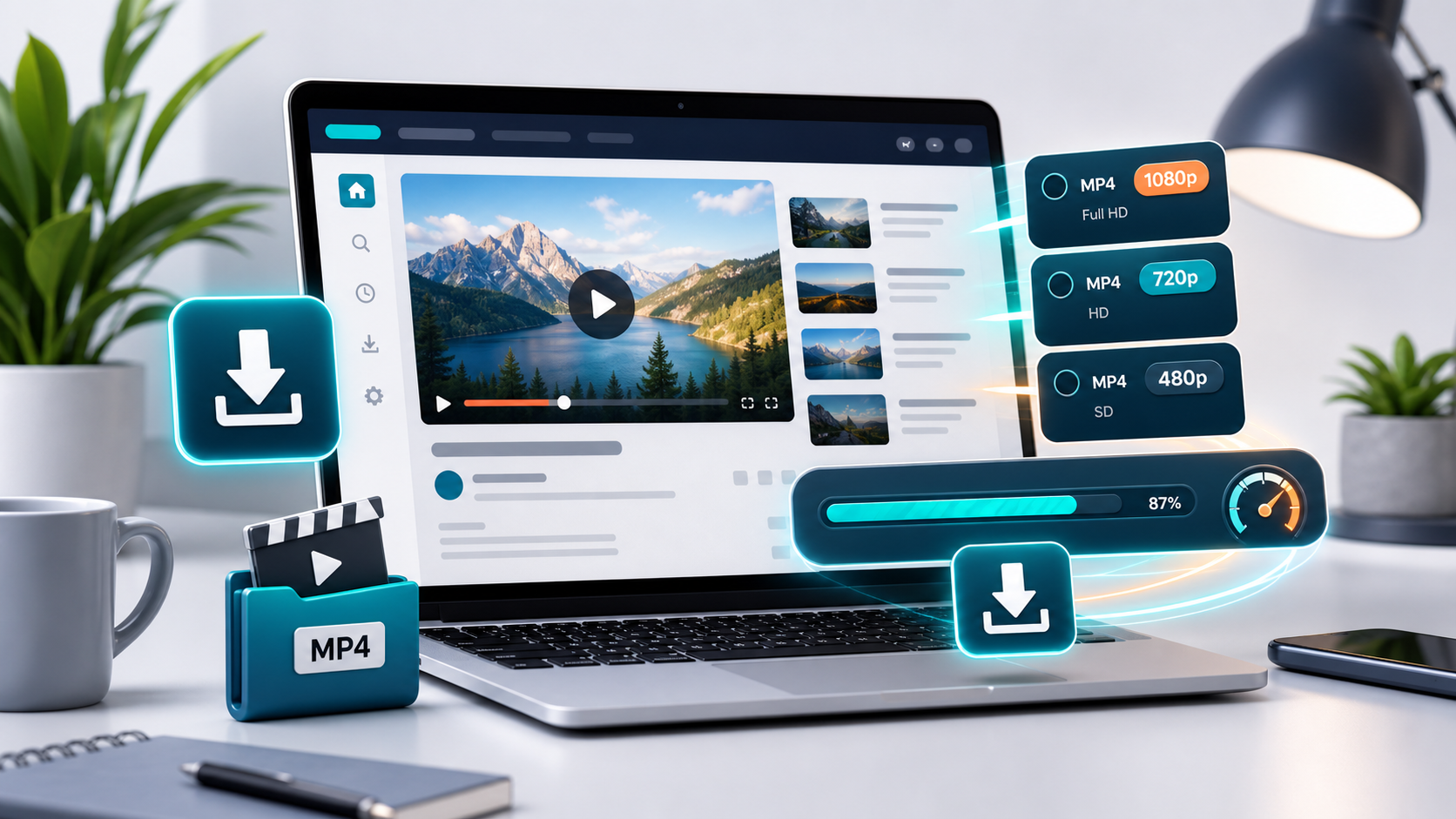 Media Downloader Pro free YouTube video downloader with MP4 quality options