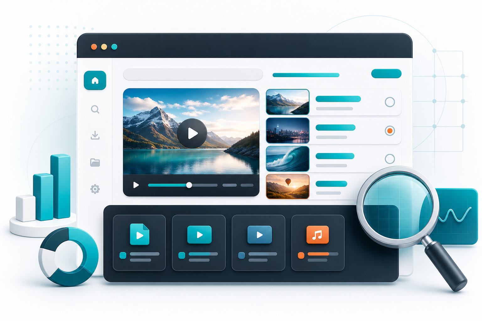 Media analysis dashboard preview